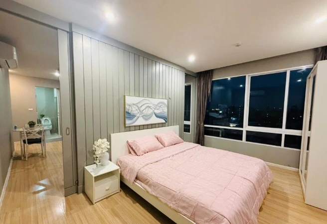 Happy Condo Ladprao 101 for rent, 6th floor, city view, beautiful room, fully furnished. Book now!