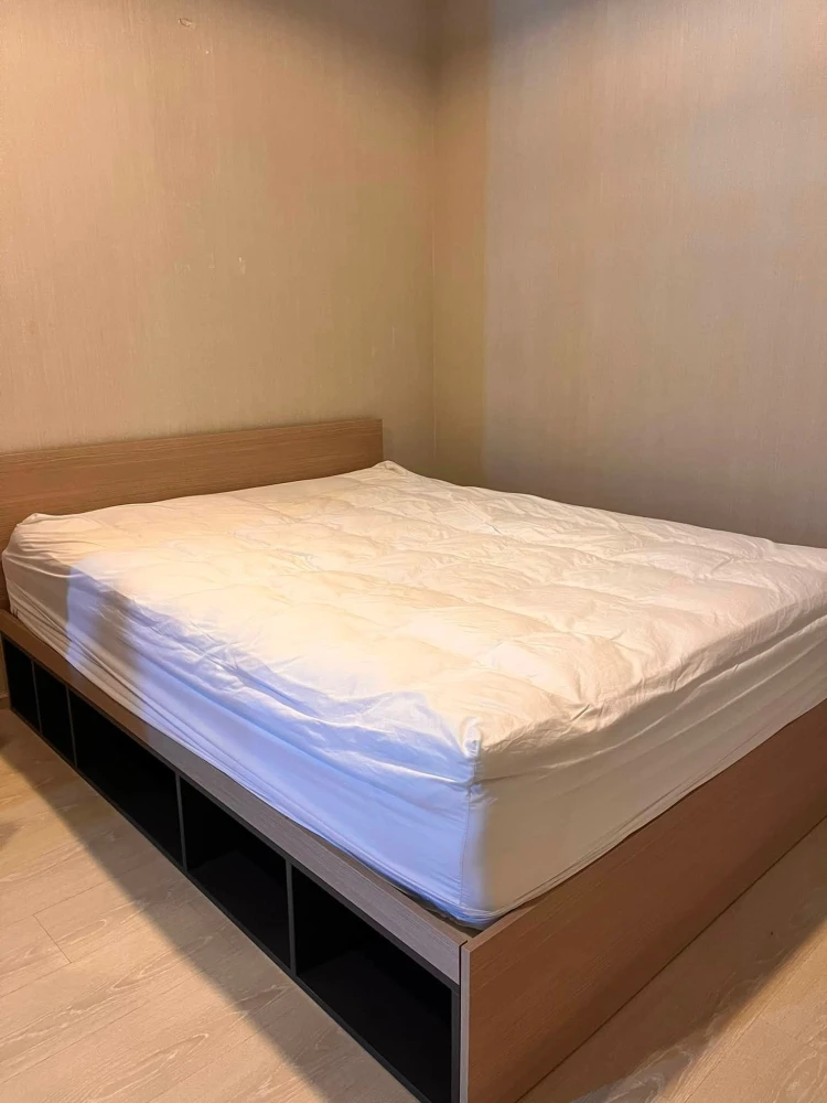 For rent: Ideo Sukhumvit 115, fully furnished + washing machine, 12th floor, facing the Three-Headed Elephant statue. Ready to move in.
