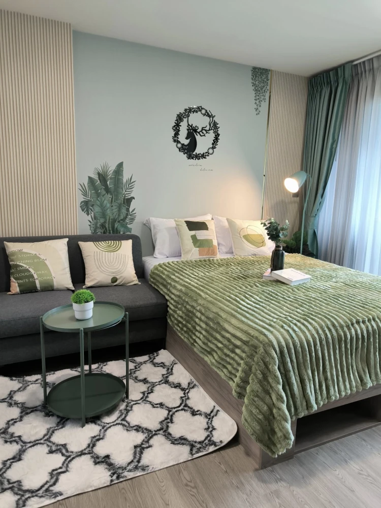 For rent: Kave Town Island, 6th floor, pool view, decorated in Cozy Tropical style, beautiful room, ready to move in, reserve now.