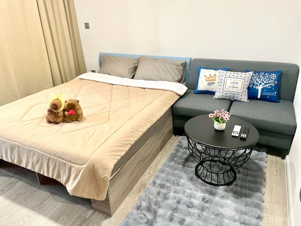 For rent: Kave Town Island, 8th floor, outside view, fully furnished, nice room, reserve now, hurry!