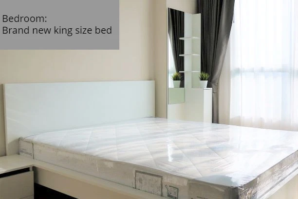 For rent: Life @ Ratchada-Huaikwang, 21st floor, nice room, fully furnished, reserve now, don't miss out!