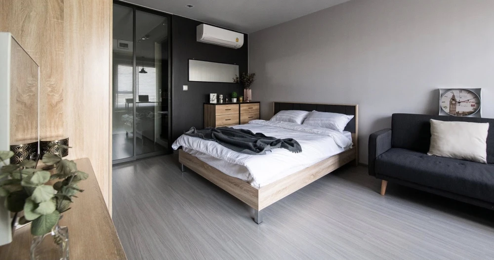For rent: Life Ladprao, Building A, 19th floor, fully furnished with furniture in the most stylish tones. Must reserve!