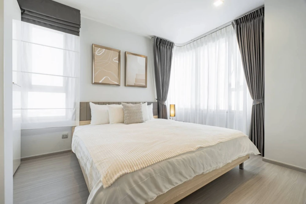 For rent: Life Ladprao corner room, a rare unit that people are looking for, beautifully decorated, fully furnished, don't miss this room.