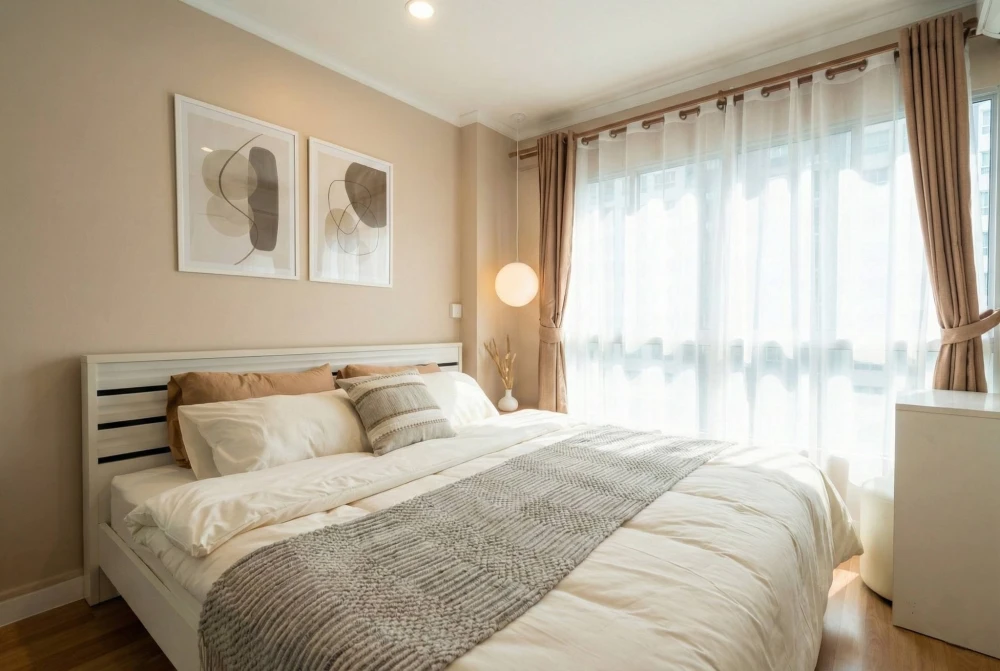 For rent: Lumpini Place Ratchayothin, high floor unit, very livable, fully furnished. Just bring your belongings and move in!