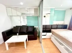 For rent: Lumpini Place Srinakarin-Huamak Station, 1 bedroom, 1 bathroom, fully furnished. Just bring your bags and move in!