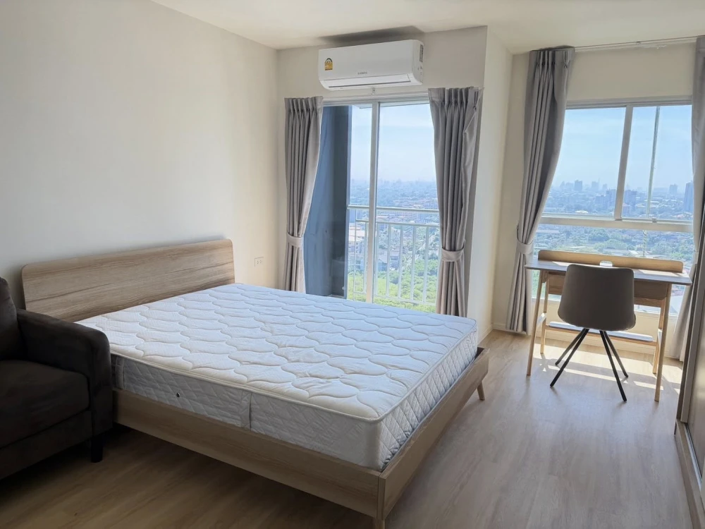 For rent: Lumpini Ville Chaengwatthana-Pakkret Station, 20th floor, BTS view, unobstructed view, fully furnished. Book now!