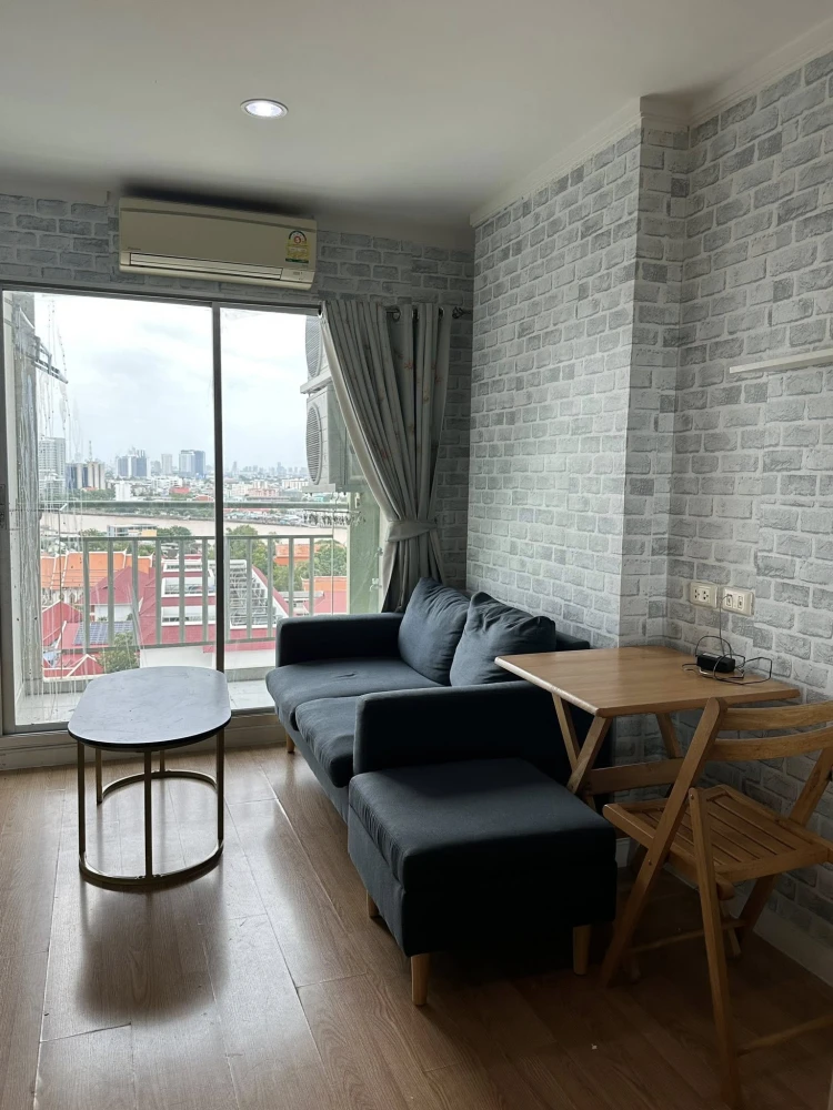 For rent: Lumpini Ville Phibulsongkhram-Riverview, 1 bedroom, 1 bathroom, beautifully wallpapered, beautiful river view, no blocking, reserve now!