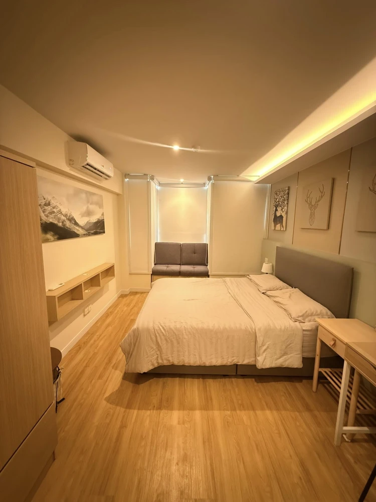 For rent: M society Condominium, Building B, 32nd floor, Muang Thong view, fully equipped, book first, get first.
