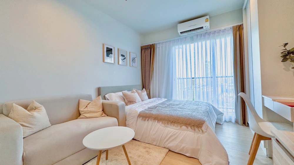 For rent: Metro Sky Wutthakat, 14th floor, city view, beautiful room, fully furnished, nice to live in. If interested, hurry and reserve now.