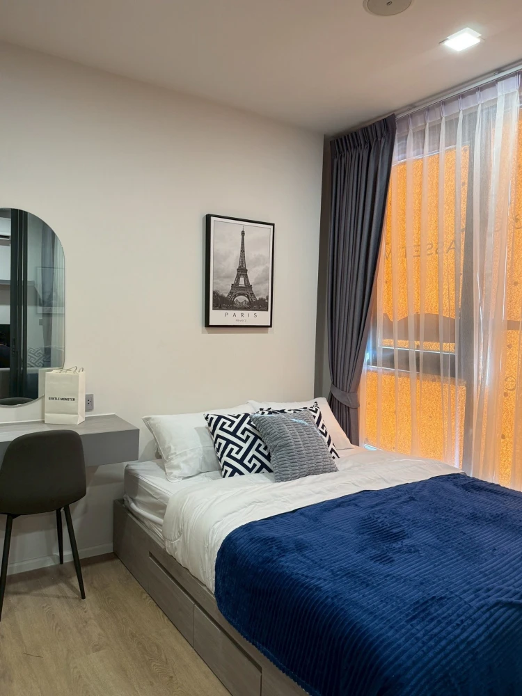 For rent: Modiz Rhyme Ramkhamhaeng, 22nd floor, beautiful room, fully furnished. Book now!