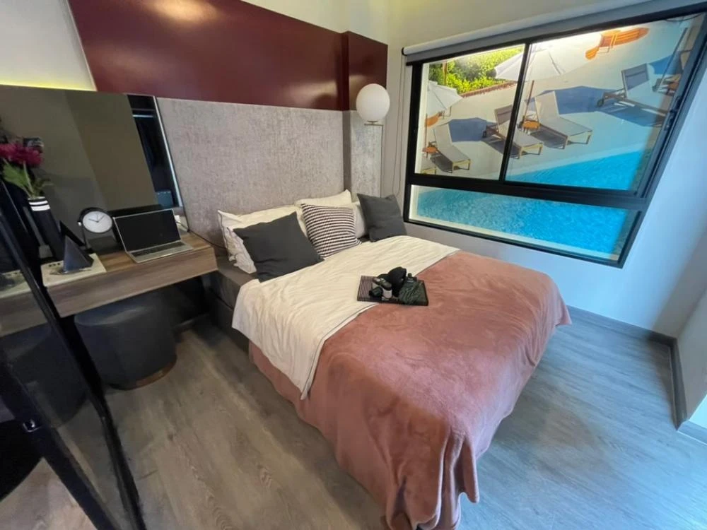 For rent: Monte Rangsit, 3rd floor, swimming pool view, fully furnished and equipped with appliances. Reserve now, hurry!