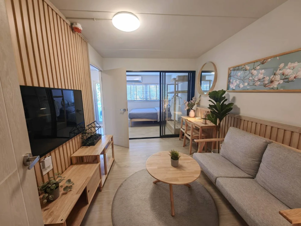 For rent: Mori Condominium Muang Thong Thani. Nicely decorated room, separated into sections, perfectly divided into spaces. Come reserve now, don't d