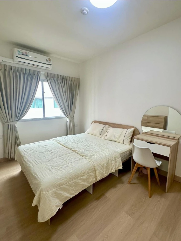 For rent: My Condo Sukhumvit 103, 1 bedroom, 1 bathroom, fully furnished and equipped with electrical appliances. Good like this, reserve now.