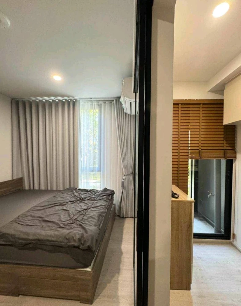 For rent: Nue Core Khu Khot Station, 1st floor, comes with furniture and appliances. Reserve now, hurry!