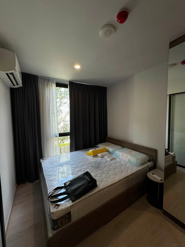 For rent: Nue Core Khu Khot Station, studio room, 2nd floor, fully furnished, includes washing machine. Don't miss out!