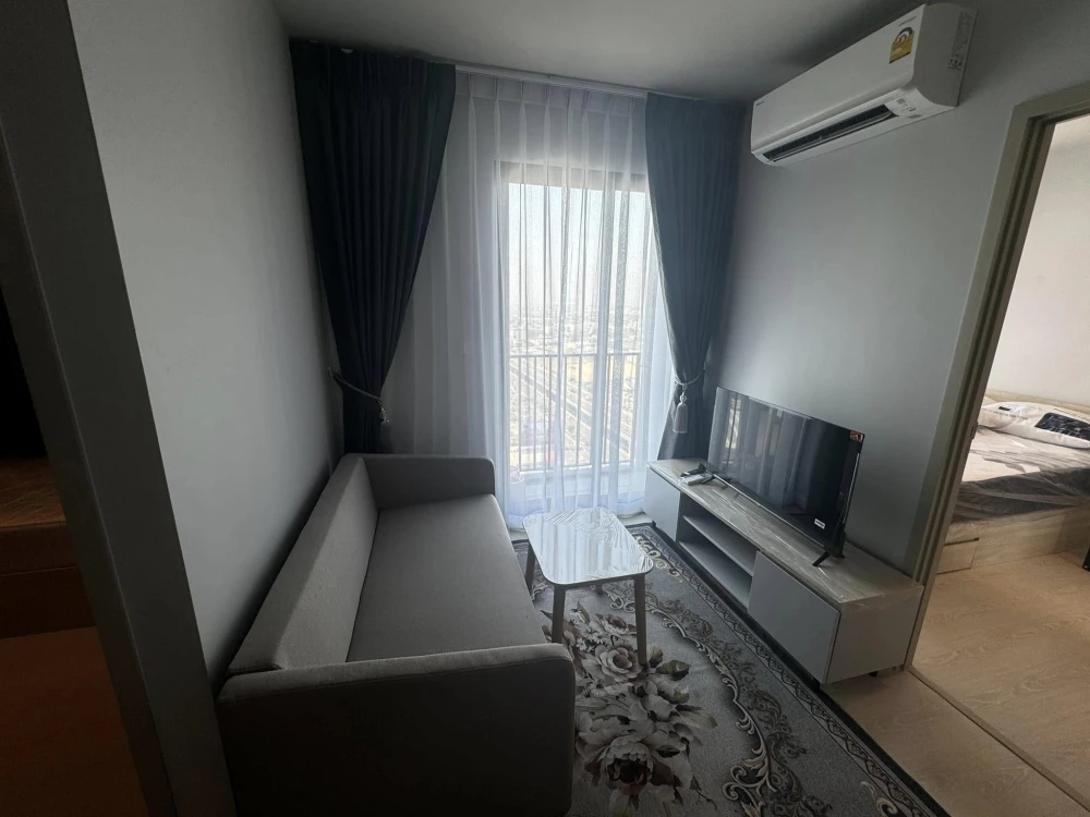 For rent: NUE Mega Plus Bangna, high floor, good location, 2 bedrooms, fully furnished, hurry and reserve before you miss out.