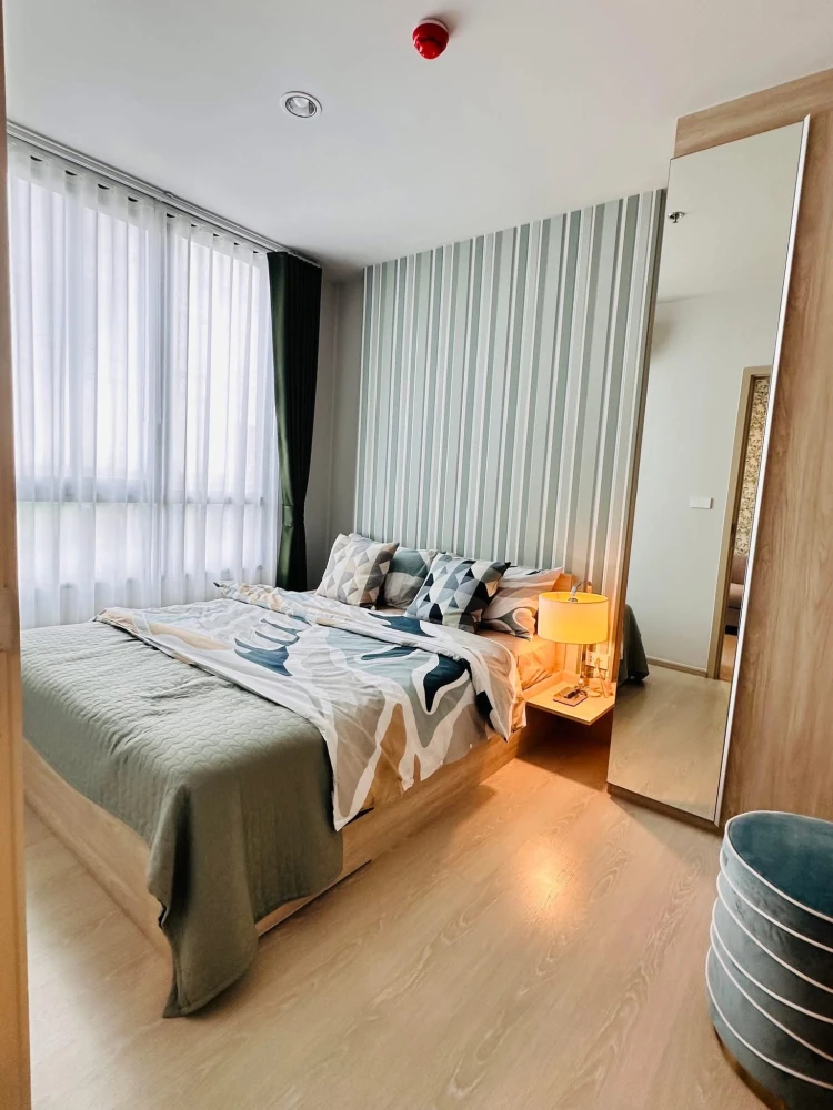 For rent: Nue Mega Plus Bangna, Mega Bangna view, nice wallpaper, very auspicious room number, interested, reserve now.