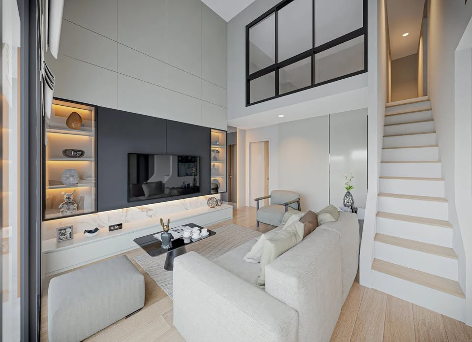 For rent: One 9 five, 2-storey room, 3 bedrooms, 2 bathrooms, beautifully decorated, very nice built-in, ready to move in.