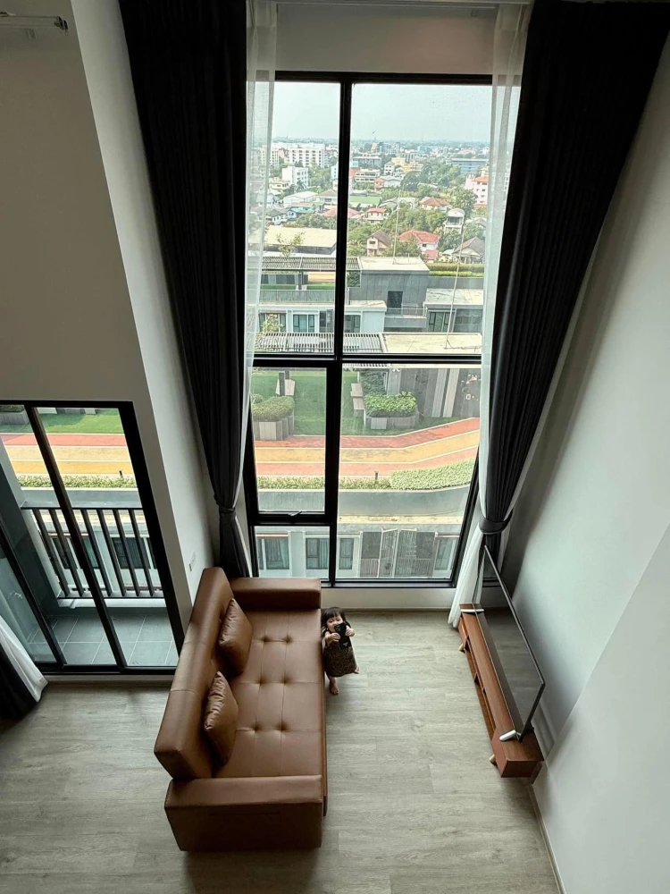 For rent: Origin Plug & play ramintra, 9th floor, with a shady garden view, comfortable to the eyes, fully furnished, ready to move in.