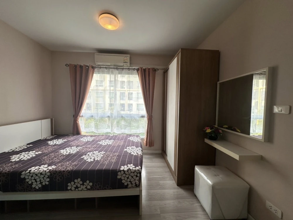 Plum Condo Laemchabang for rent, 4th floor, fully furnished, very livable. Book now! (Quickly!)