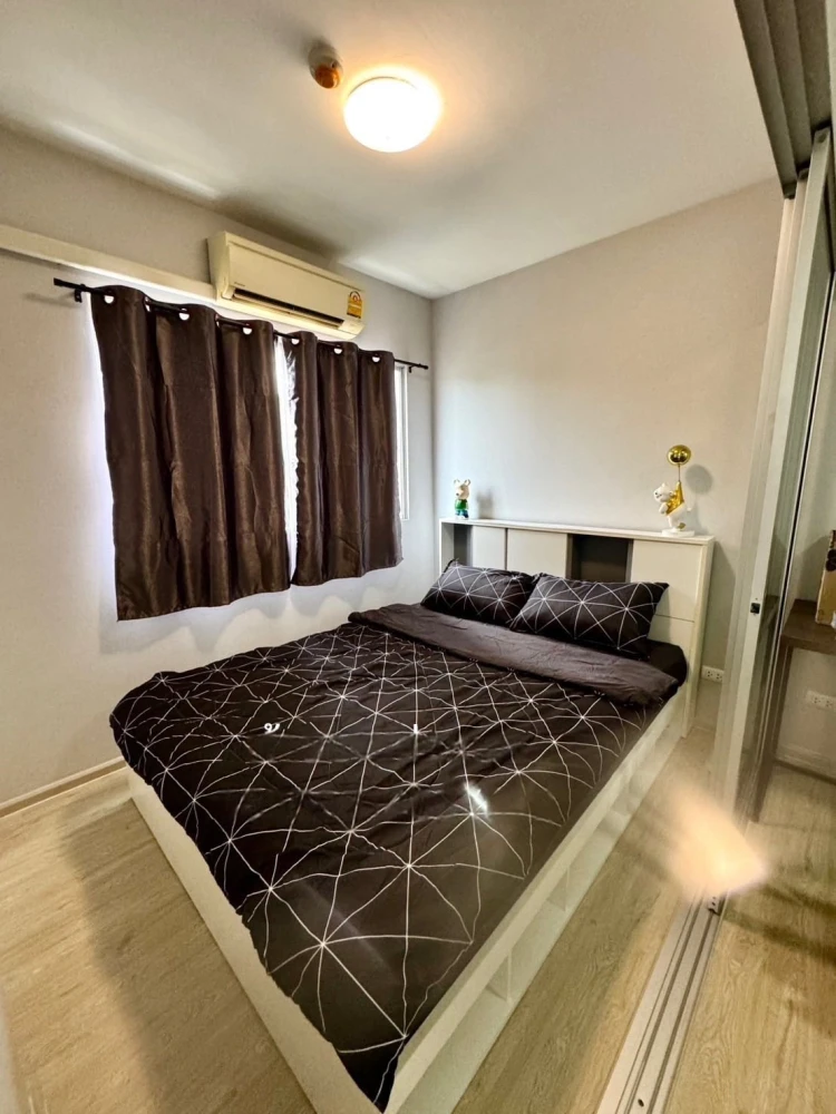 Plum Condo Park Rangsit for rent, 2nd floor, outside view, fully furnished room, ready to move in, hurry and book now, don't wait.