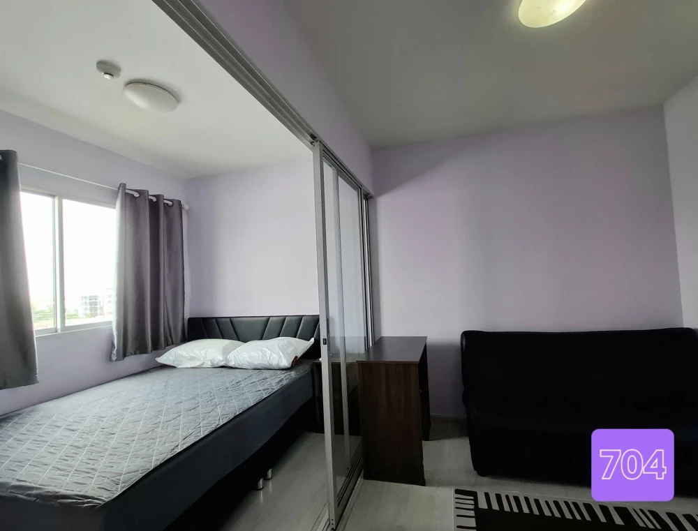 Plum Condo Park Rangsit for rent, 7th floor, city view, fully furnished room, ready to move in, book now, don't miss out.