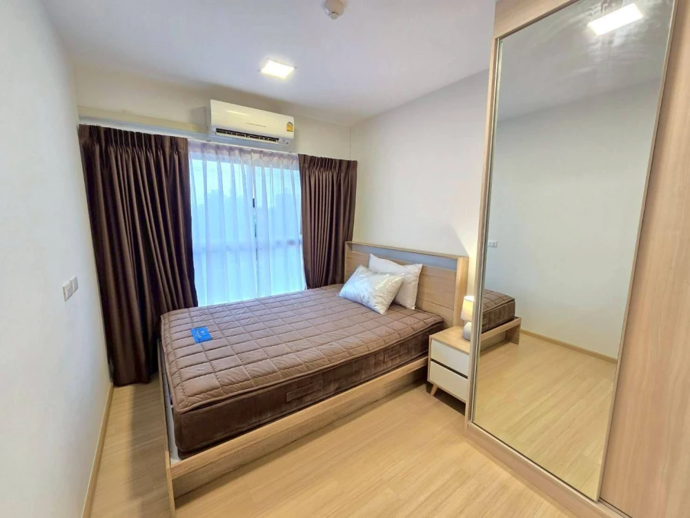 Plum Condo Rangsit Fresh for rent, 2nd floor, outside view, fully furnished, nice room, reserve now.