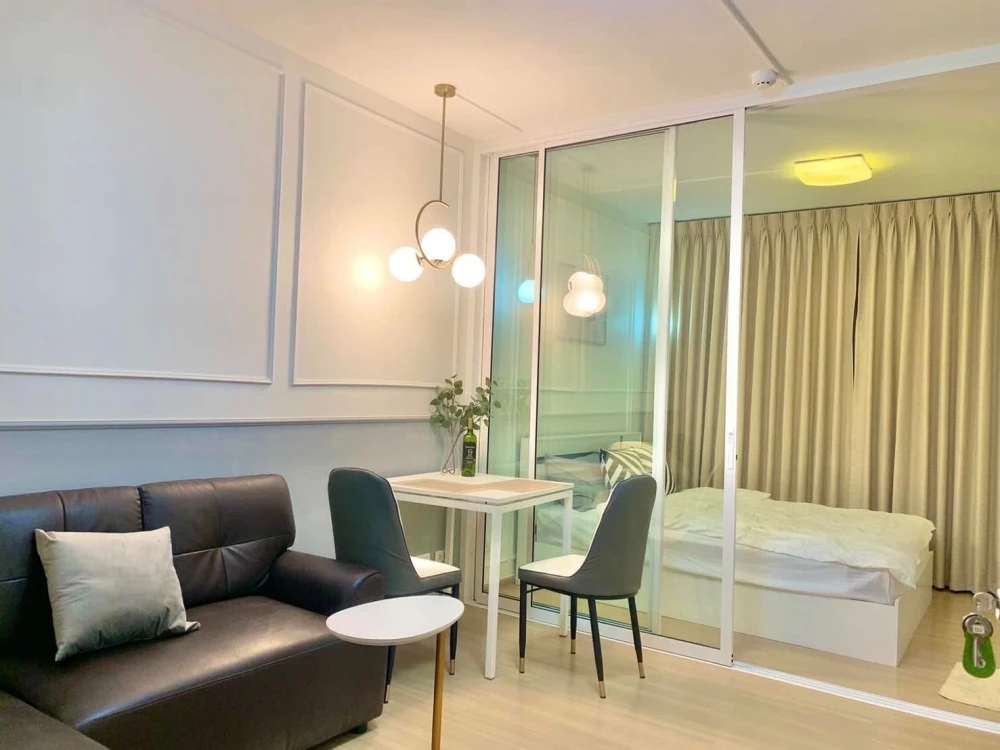 Plum Condo Samakkhi for rent, corner room, not crowded, beautifully decorated, at a great price, don't miss it.