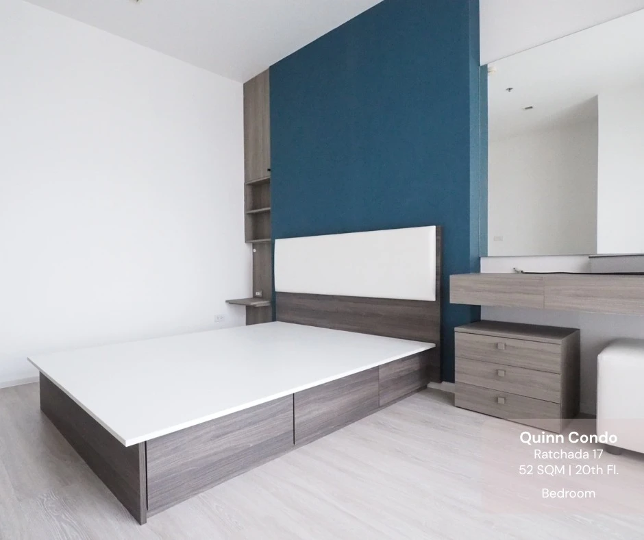 For rent or sell: Quinn Ratchada 17, 20th floor, open view, fully furnished room, ready to move in, book now, don't wait.