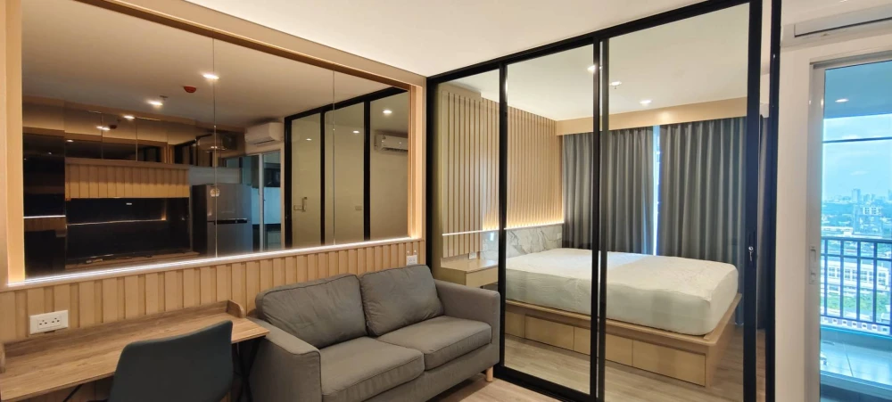 For rent: Regent Bangna, 23rd floor, river view, Bang Krachao view, room direction is not hot all day, hurry to reserve before missing the opportunity