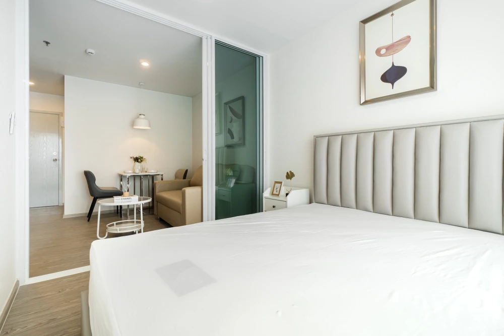 For rent: Regent Home Bangna, 1 bedroom, 1 bathroom, decorated in a minimalist style, with a view of the Bang Krachao River curve. Book now!