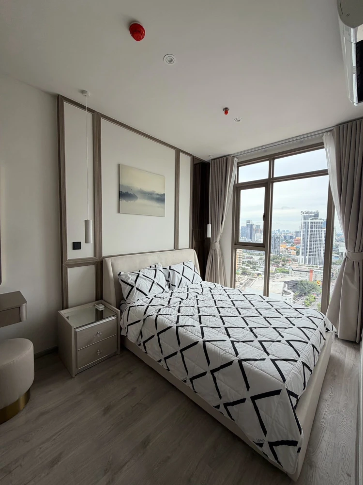 For rent: Rhythm Ekkamai Estate, 1st floor. Fully furnished and ready to move in—book now, don’t miss out!