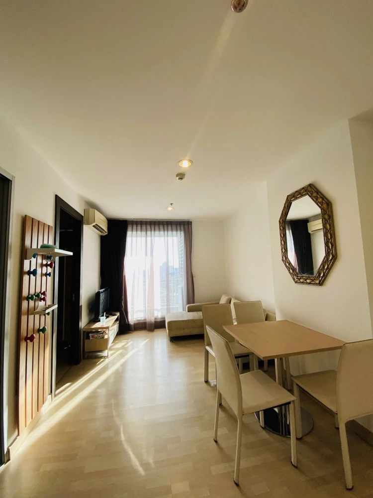 For rent: Rhythm Ratchada, 16th floor, great view facing the front of the condo, fully furnished, ready to move in.
