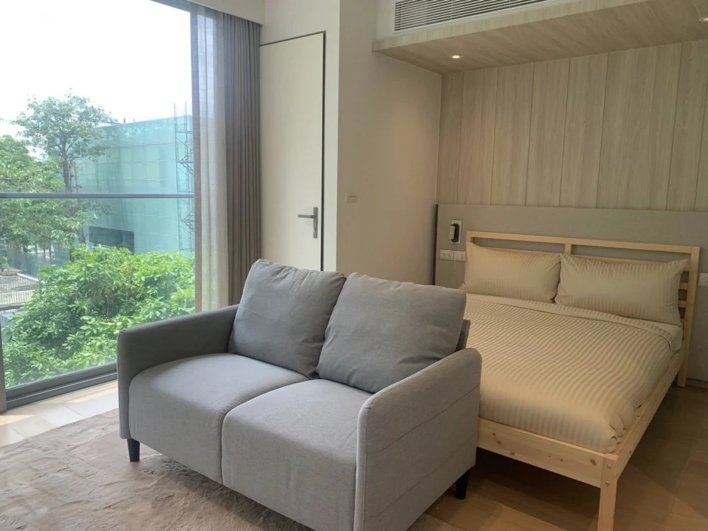 For rent: SCOPE Promsri, corner room with privacy, decorated in a controlled tone, comes with complete furniture, don't miss it.