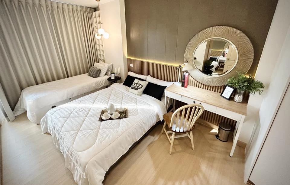 For rent: Supalai Veranda Rama 9, 3 bedrooms, spacious living area, coordinated interior design, great location. Book now!