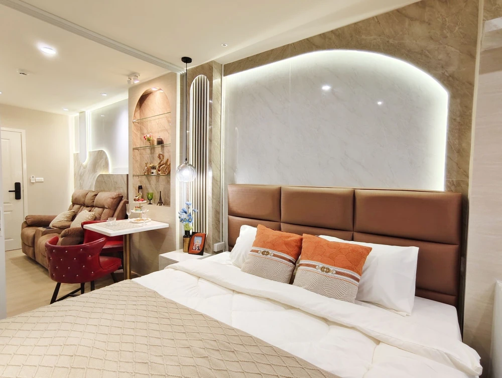 For rent: TERRA RESIDENCE, a nice room, high-view balcony, 25th floor, hurry and reserve now!