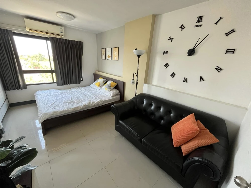 Condo for rent: The Avenue Spring @ ABAC Bangna. Corner unit, less crowded. Coordinated interior design. Fully furnished. Book now!
