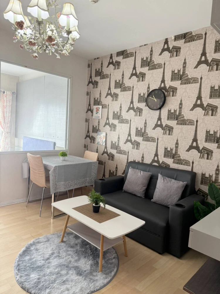 For rent: The Leaf Pattanakarn, 30 sq m, 9th floor. Fully furnished with appliances. Don't miss out!