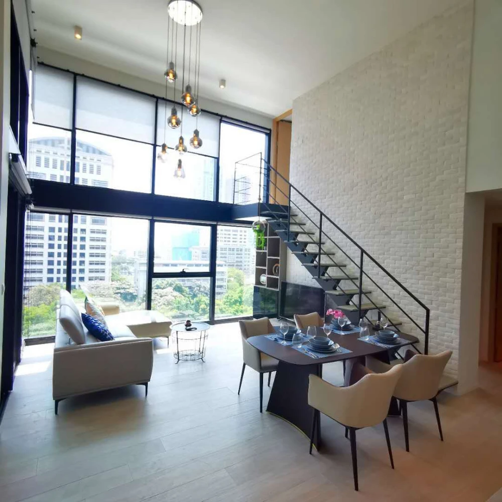 The Lofts Silom for rent, duplex room with 2 bedrooms, full facilities, hurry and reserve now!