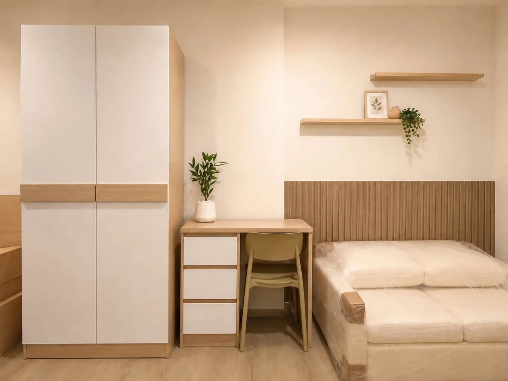 For rent: The Origin Sukhumvit - Praksa, 1 bedroom apartment, fully furnished. Just bring your suitcase and move in!
