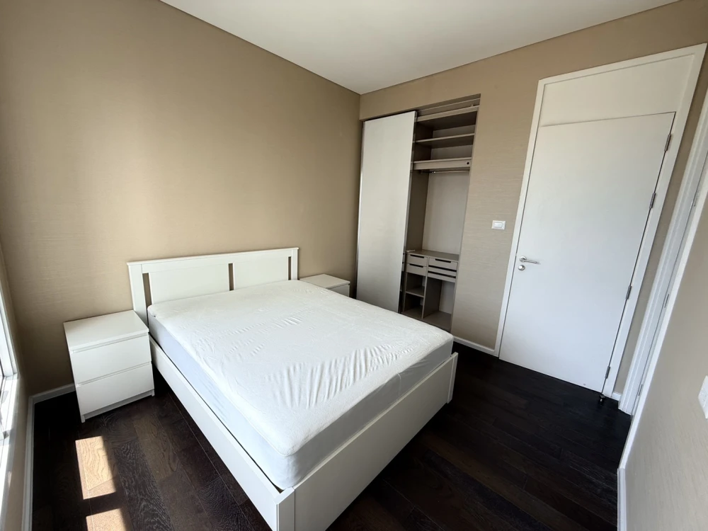 For rent: The Saint Residences, corner unit, fully furnished, 2 bedrooms / 2 bathrooms, large balcony. Don't miss out!