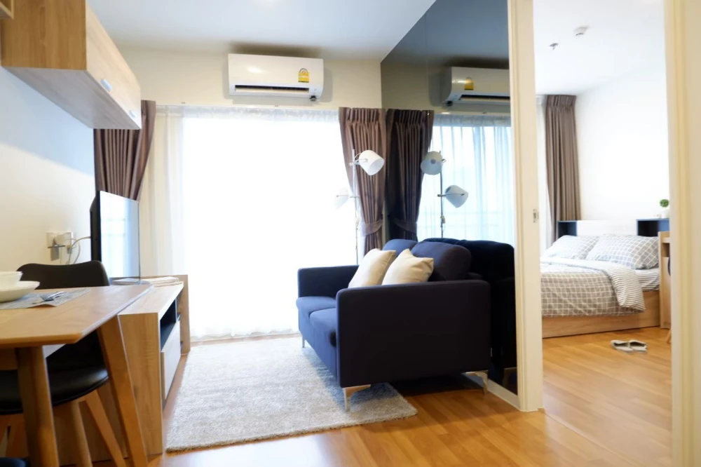 For rent: The Selected Kaset-Ngamwongwan, beautiful room, balcony, open view, cool breeze all year round, fully furnished, ready to move in
