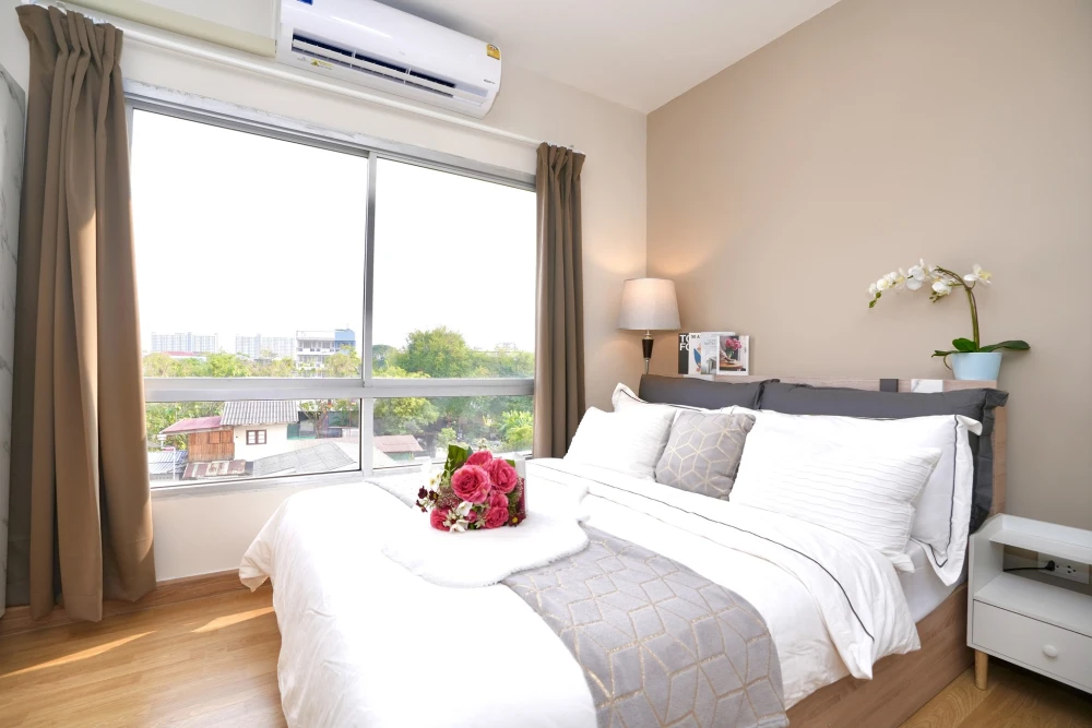 For rent: The Tree Lat Phrao Wang Hin, Building A, 4th floor, fully furnished, ready to move in.