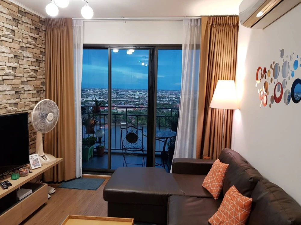 For rent: U Delight Residence Riverfront Rama 3, 24th floor, river view, fully furnished, very livable. Book now!