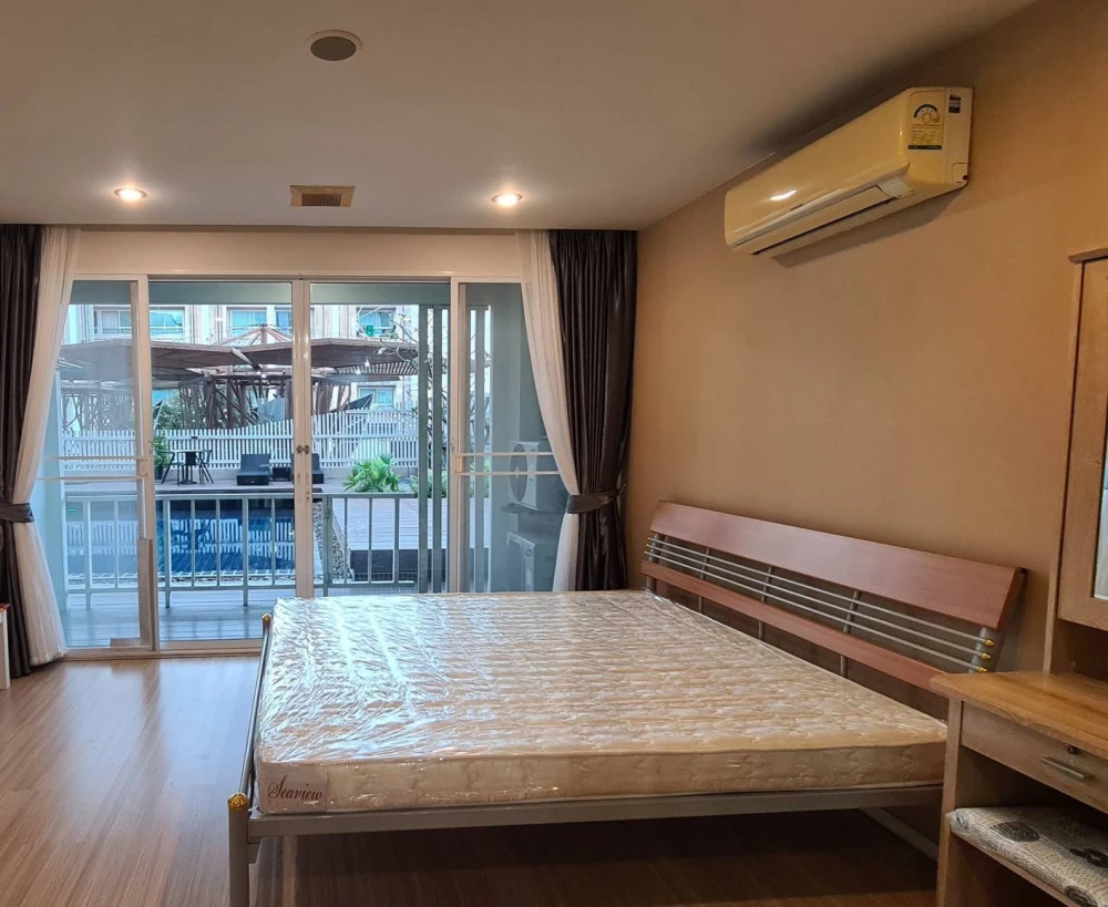 V Condo Salaya for rent. Corner unit offering privacy. Fully furnished. Just bring your bags and move in!