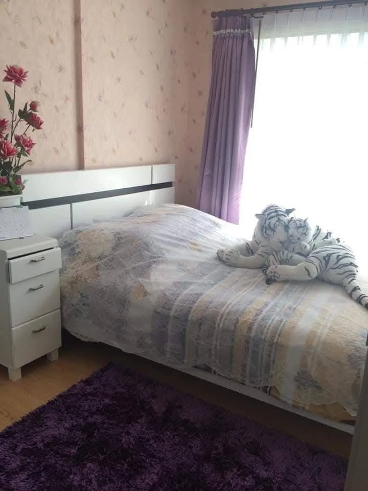 For Rent D condo Rattanathibet decorated with sweet tones Beautiful room, cute like a princess. Cute like this. If interested, hurry up.