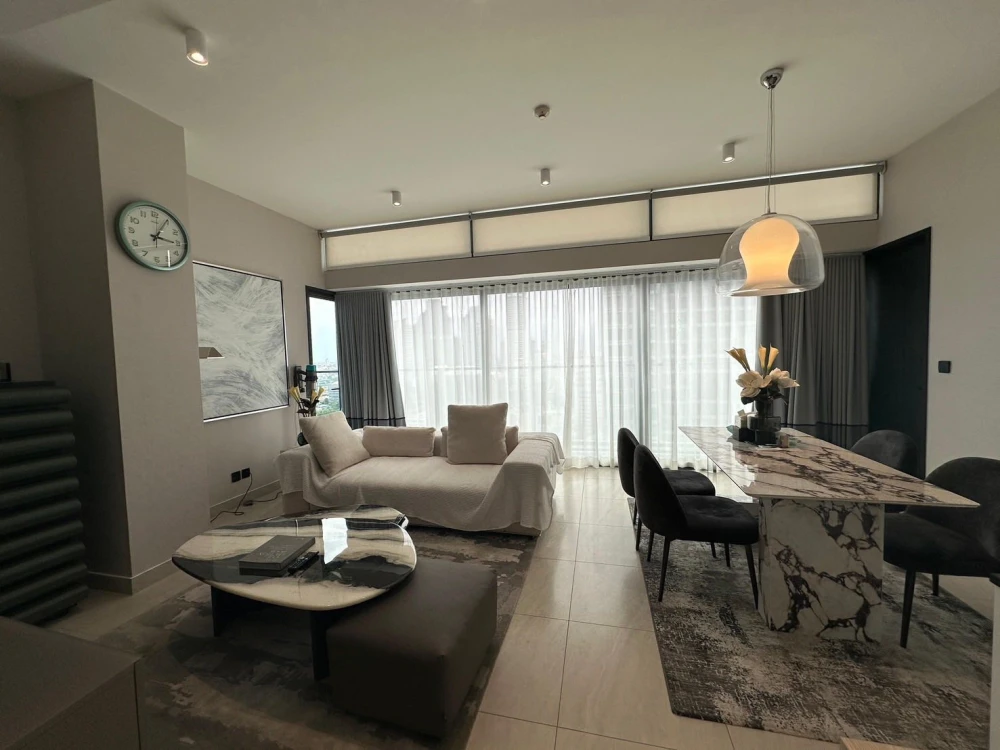 For rent condo Tait Sathorn 12, spacious room, plenty of usable space, 24th floor, high view, convenient, complete in one place, reserve now.
