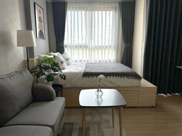 For rent THE MUVE Bangna, a comfortable room, convenient, complete here, just drag your bag and move in. Don't miss it.