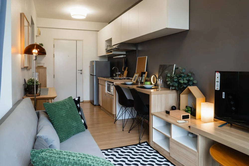 ขายคอนโด A Space Play รัชดา-สุทธิสาร แต่งครบ Style Modern Scandinavian เน้นความเรียบง่าย อบอุ่น อยู่สบาย บรรยากาศเหมือนอยู่บ้าน