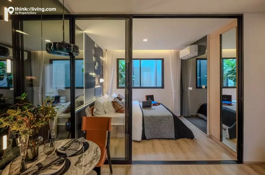 ขายดาวน์ ดิ ออริจิ้น เศรษฐบุตร สเตชั่น ตึก B ชั้น 5 Fully Fitted ให้เฟอร์ฯ Built-in มาครบทั้งห้อง รีบจองเลย